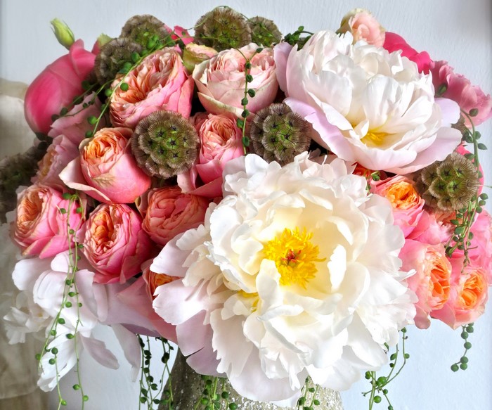 Bouquet of Roses and Peonies