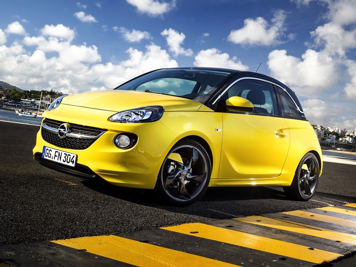 Yellow Opel Adam Slam OPC car