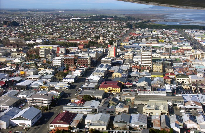 Aerial view of Invercargill, New Zealand