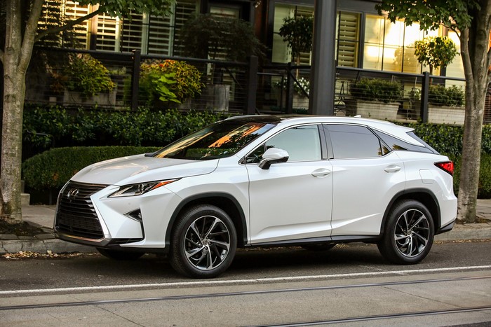 White 2016 Lexus RX 350 parked on street