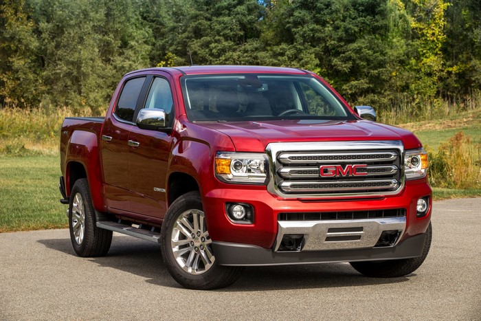Red 2016 GMC Canyon Diesel Truck