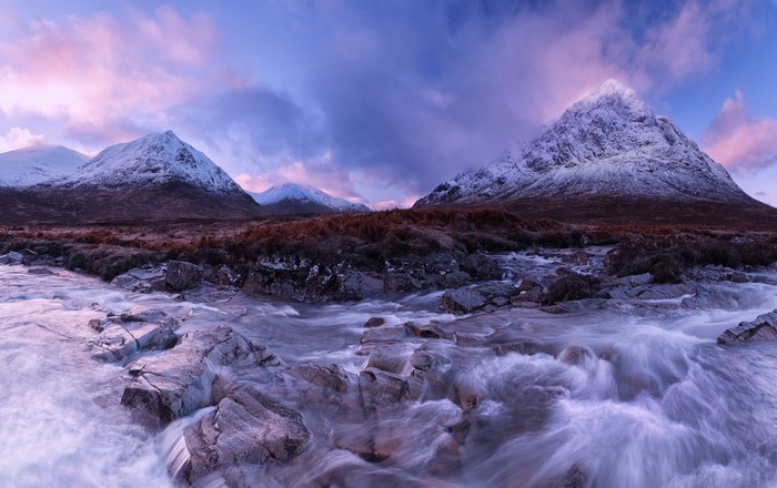 River Coupall, Scotland Mountains and River