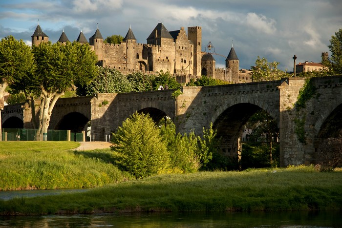 Carcassonne Fortress and Bridge in France