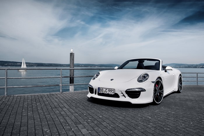 White 2012 TechArt 911 Carrera S Porsche Convertible