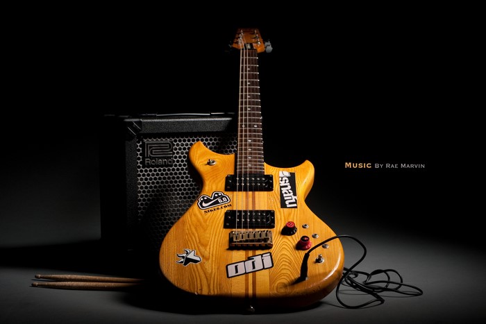 Electric Guitar and Roland Amplifier