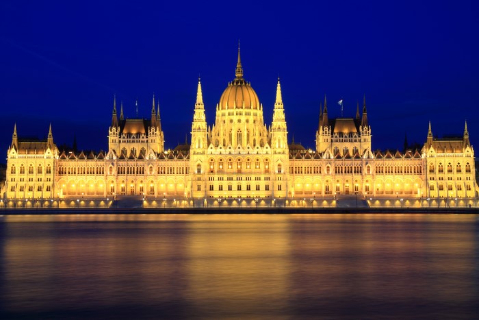 Budapest Parliament Building at Night