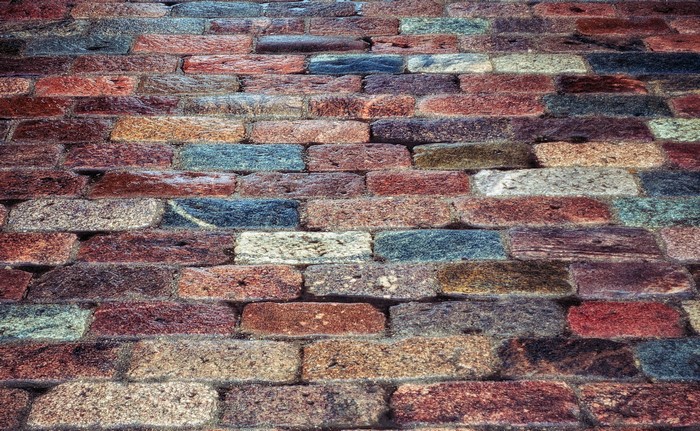 Colorful brick wall texture
