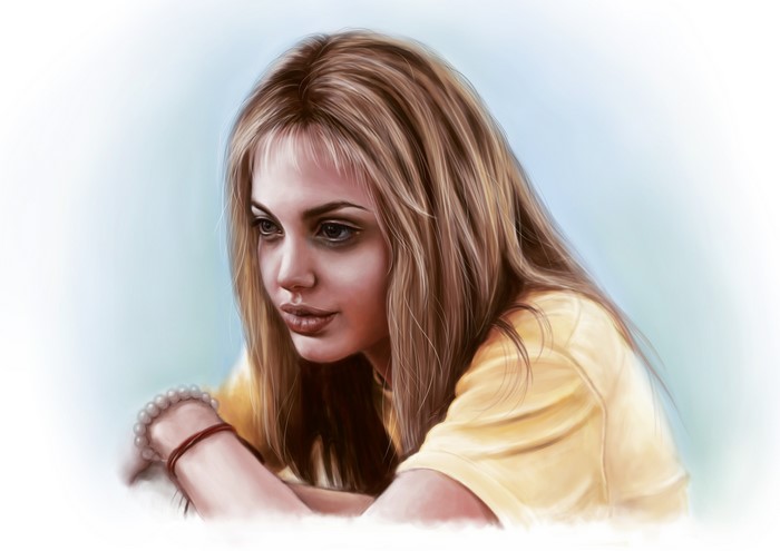 Angelina Jolie Painting Art