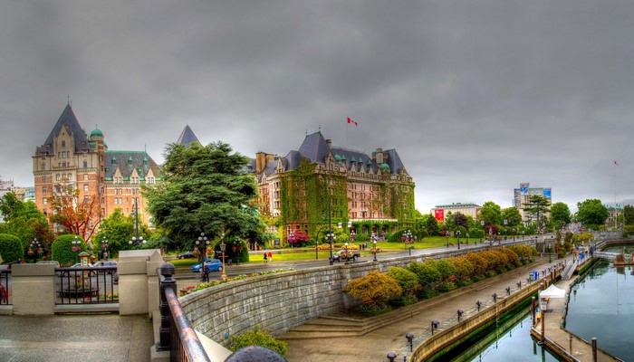 Fairmont Empress Hotel and Victoria Harbour, British Columbia