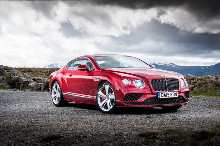 Red 2015 Bentley Continental GT