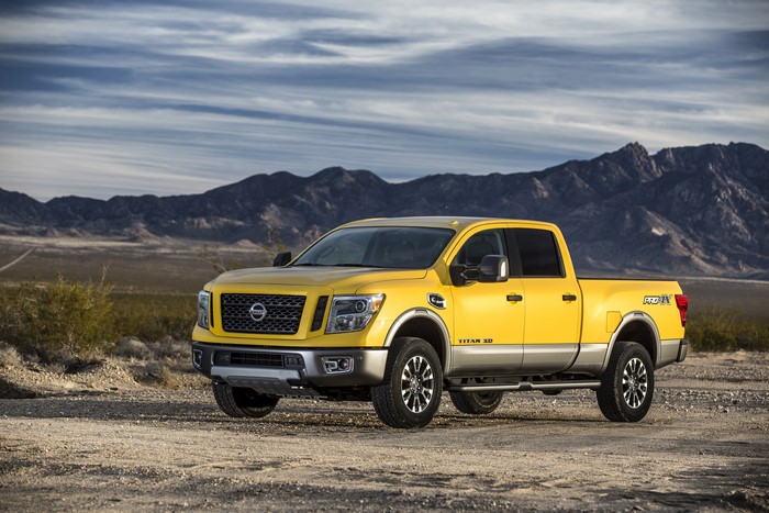 Yellow 2016 Nissan Titan XD Truck