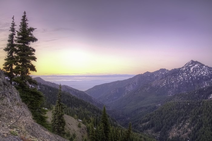 Olympic National Park Mountains at Sunrise