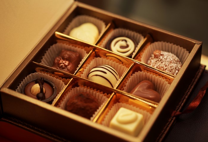 Box of assorted chocolates