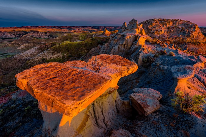 Theodore Roosevelt National Park Scenery at Sunrise