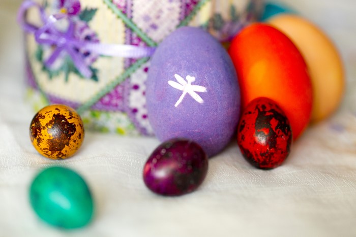 Easter Eggs in a Basket