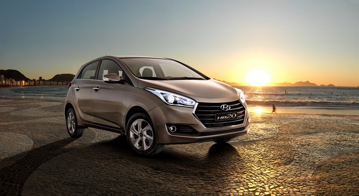 Hyundai HB20 Hatchback at Sunrise in Brazil