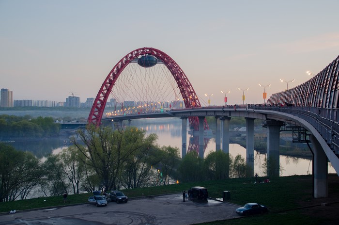 Zhivopisny Bridge over Moscow River, Russia