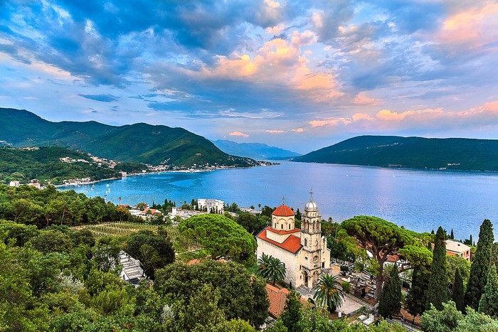 Herceg Novi, Montenegro: Bay, Mountains, and Church