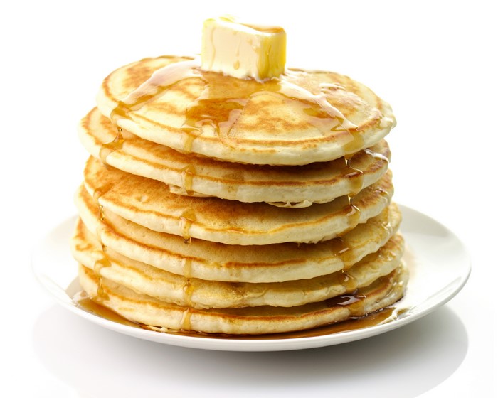 Stack of Pancakes with Butter and Syrup