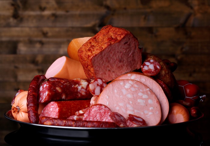 Assortment of Meat Products and Sausages