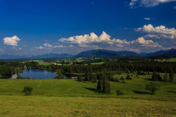 Lake and mountains in Bavaria, Germany