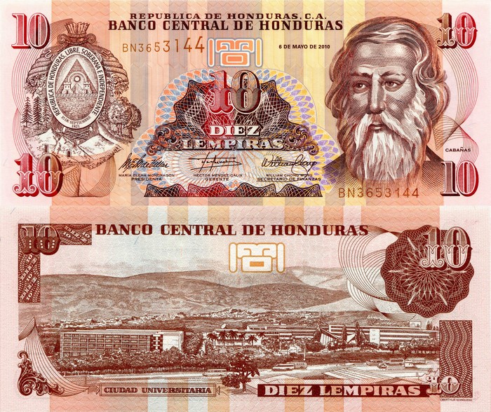 10 Lempira Honduras Banknote