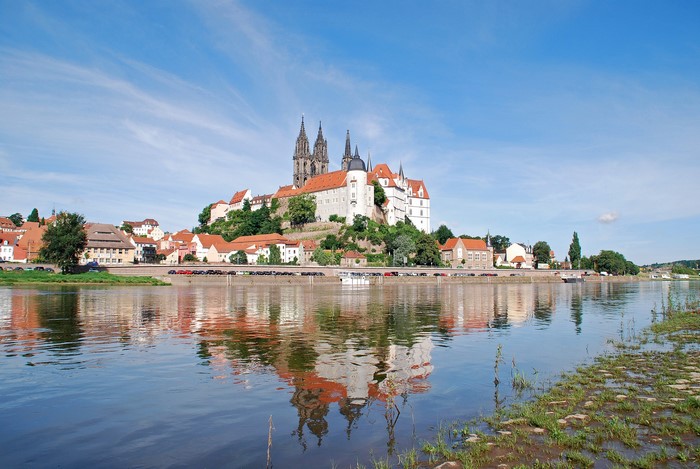 Meissen Cathedral and Castle on River Elbe, Germany