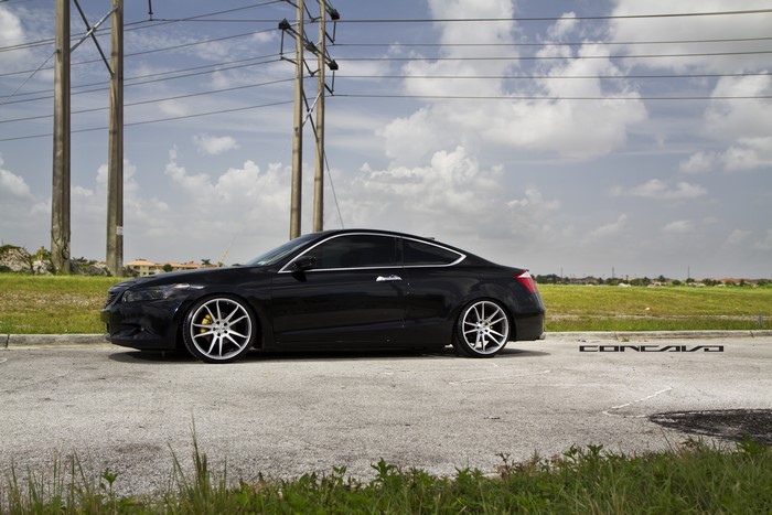 Black Honda Accord Coupe Concavo CW-S5 Side View