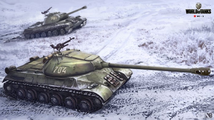 IS-3 Tanks in a Snowy Landscape by Nikita Bolyakov