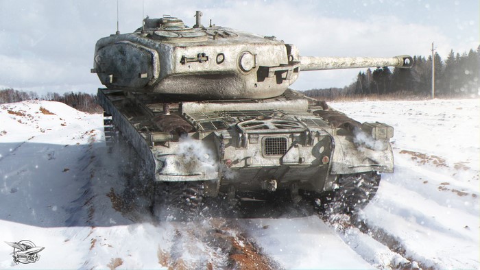 World of Tanks tank in snow