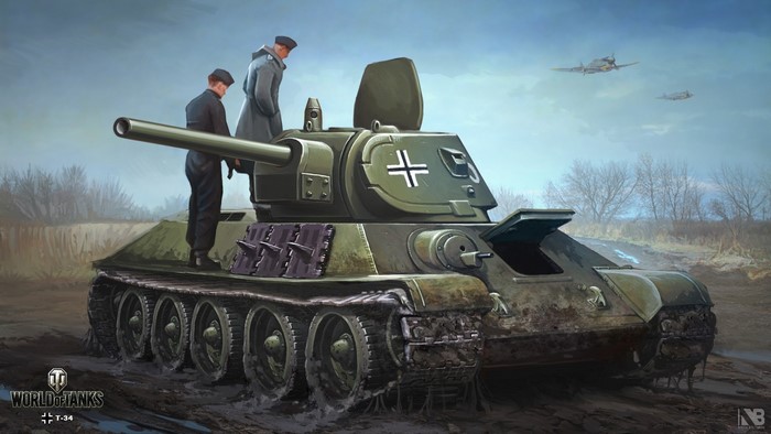 T-34-76 Tank with Crew from World of Tanks by Nikita Bolyakov