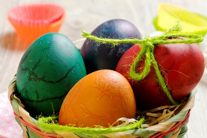 Easter Eggs in a Basket