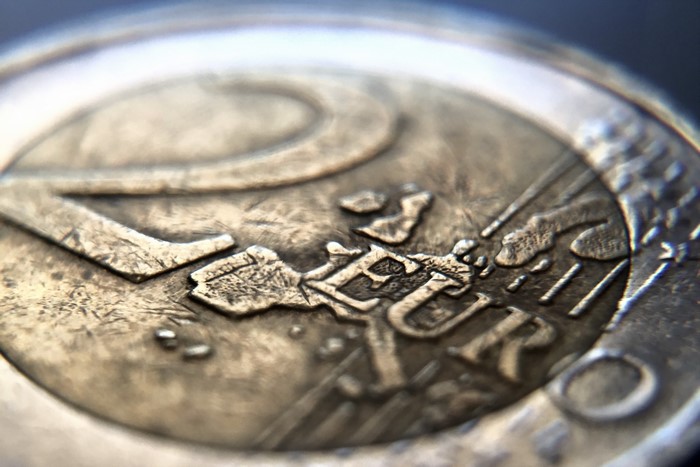 Close-up of a 2 Euro coin
