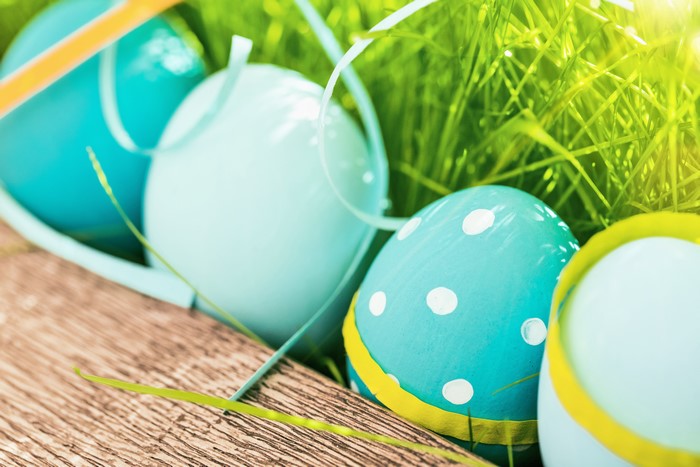 Easter Eggs in Grass
