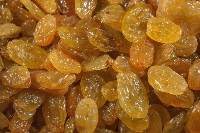 Golden Raisins Closeup Macro