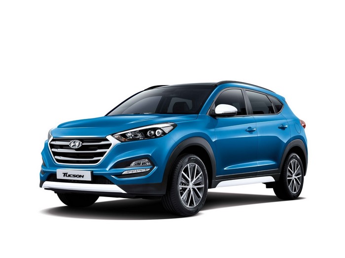 Blue Hyundai Tucson SUV