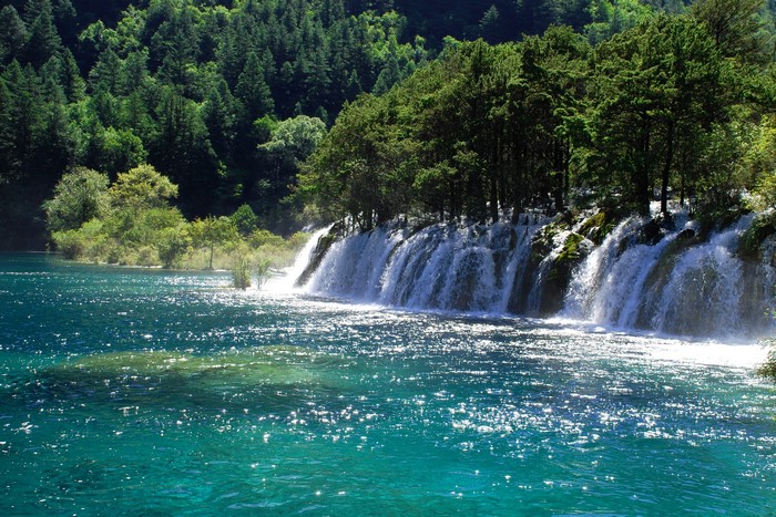 Jiuzhaigou National Park waterfalls in China