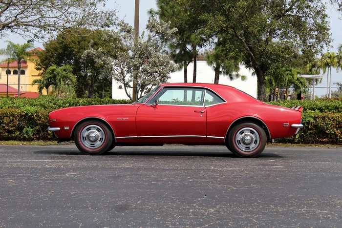 Red 1968 Chevrolet Camaro Z28 RS parked outdoors