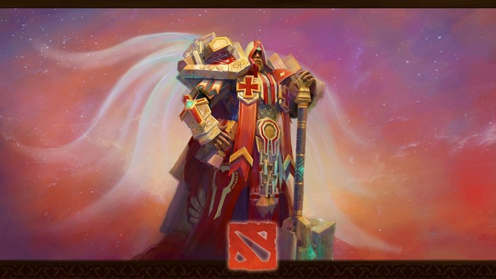Omniknight from DOTA 2 with war hammer