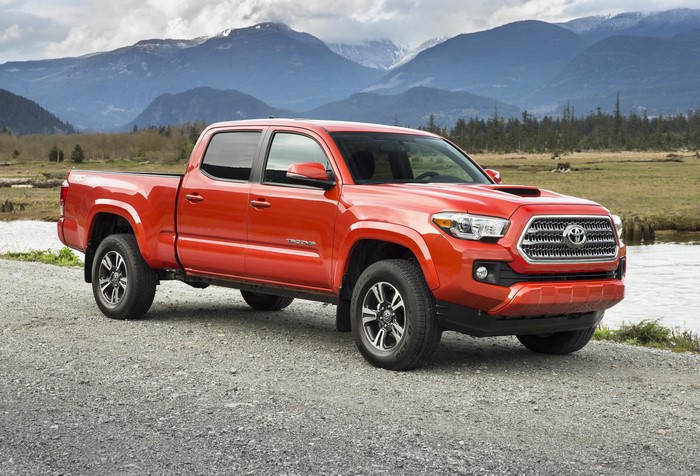 Orange Toyota Tacoma TRD Sport Truck