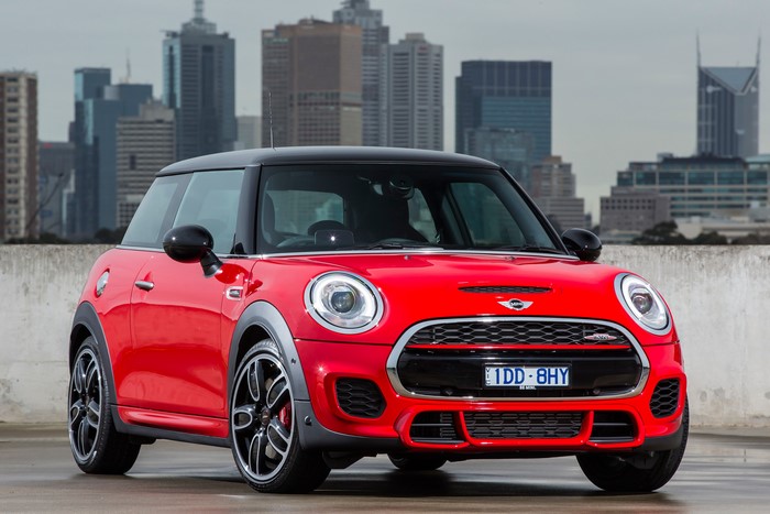 Red 2015 John Cooper Works Mini F56