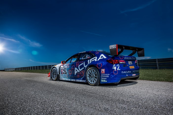 Acura TLX GT race car on a track