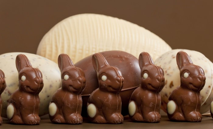 Chocolate Easter Bunnies and Eggs