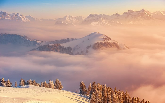 4K Rigi Mountains Alps Switzerland