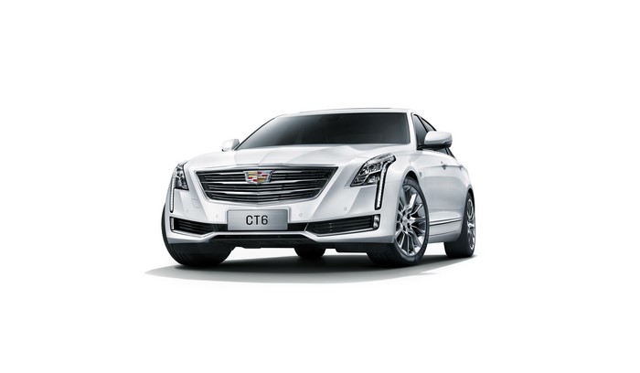 White Cadillac CT6 Front View