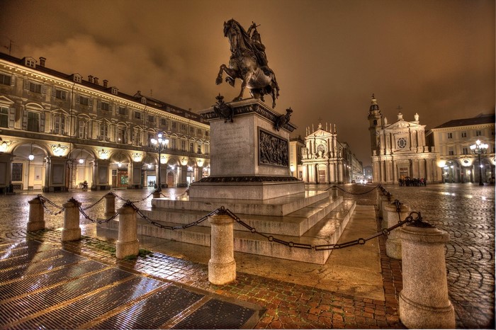 Piazza San Carlo Turin at Night