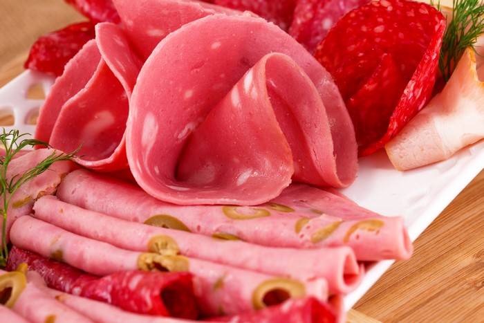 Assortment of Sliced Meat Products and Sausages