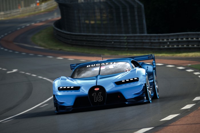 Bugatti Vision Gran Turismo race car on track