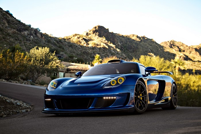 Blue 2013 Gemballa Mirage GT Black Edition