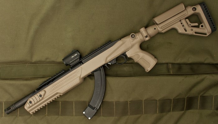 Ruger 10/22 rifle with Holosun optic
